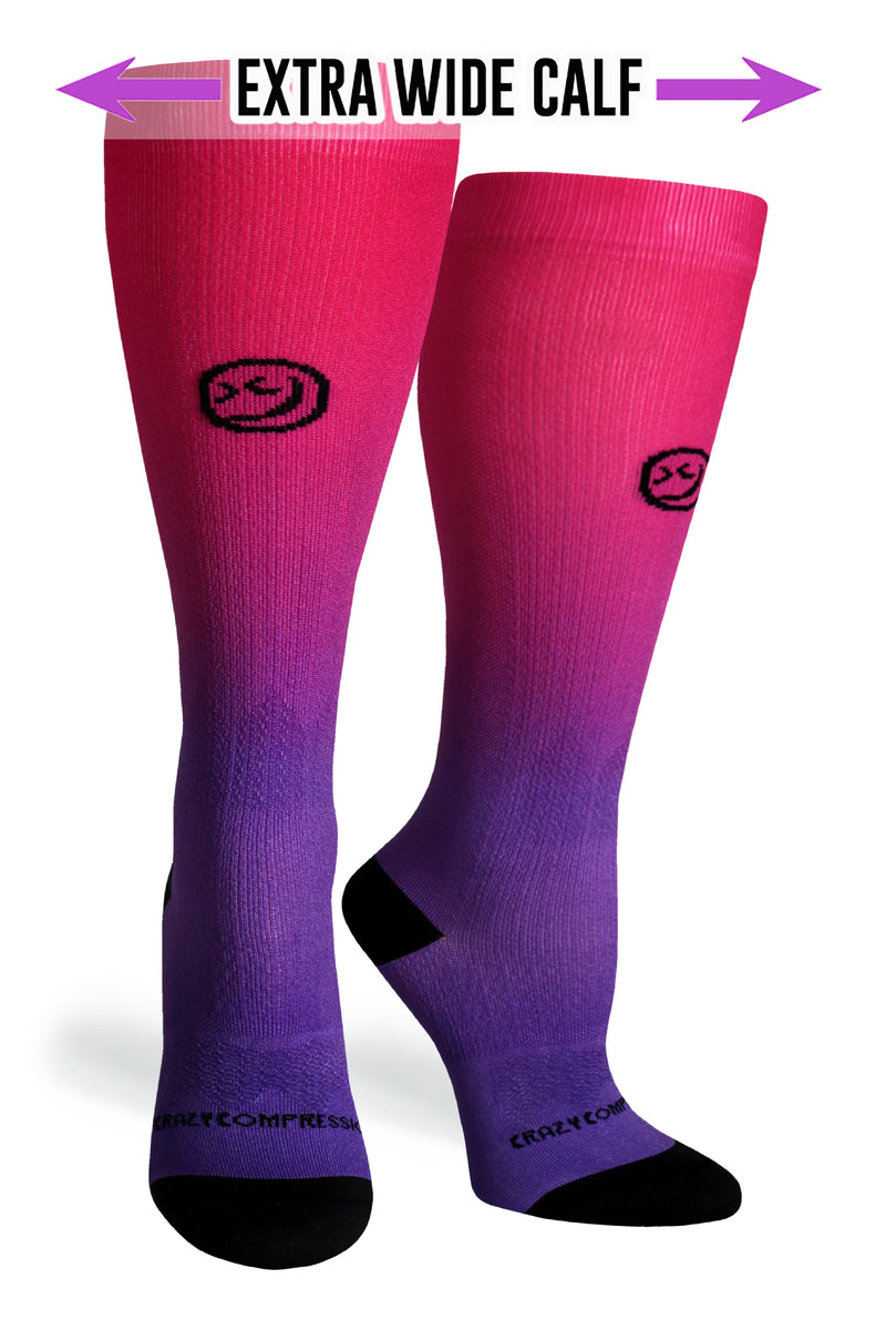 Load image into Gallery viewer, Crazy Compression - Ombré Pink Purple - (Standard &amp; Extra Wide)
