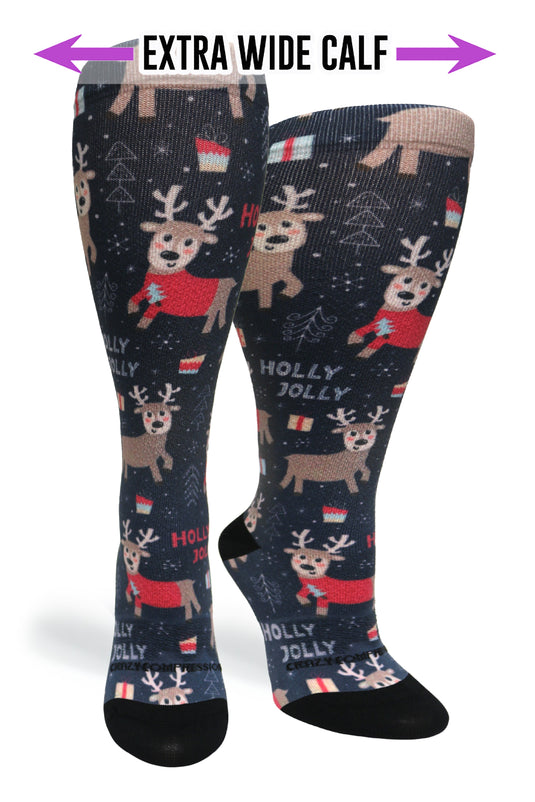 Crazy Compression - Holly Jolly - (Standard & Extra Wide)