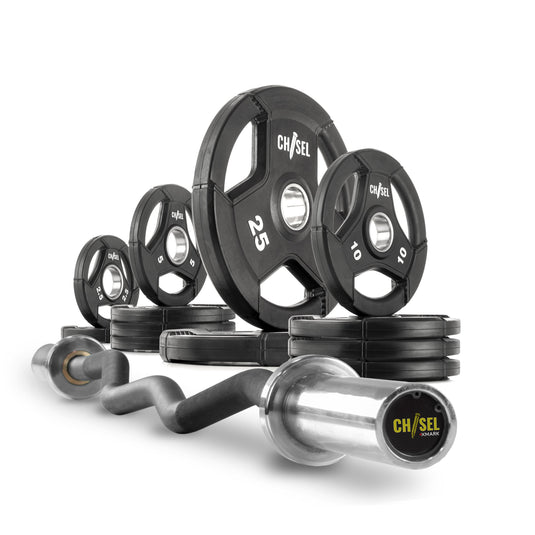 XMARK - Chisel Olympic Weight Plates and Curl Barbell Sets
