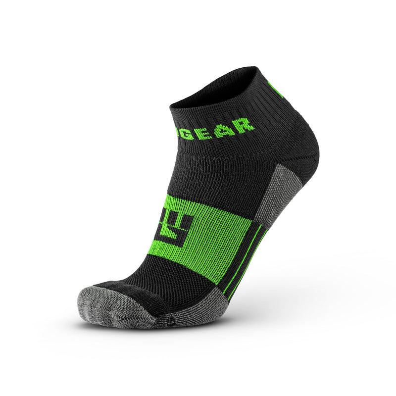 Load image into Gallery viewer, MudGear Quarter (¼) Crew Socks - Gray/Green (2 pair pack)
