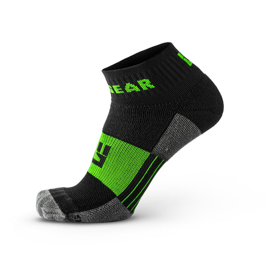 MudGear Quarter (¼) Crew Socks - Gray/Green (2 pair pack)