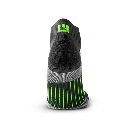 MudGear Quarter (¼) Crew Socks - Gray/Green (2 pair pack)