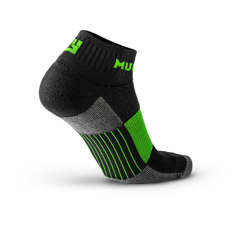Load image into Gallery viewer, MudGear Quarter (¼) Crew Socks - Gray/Green (2 pair pack)
