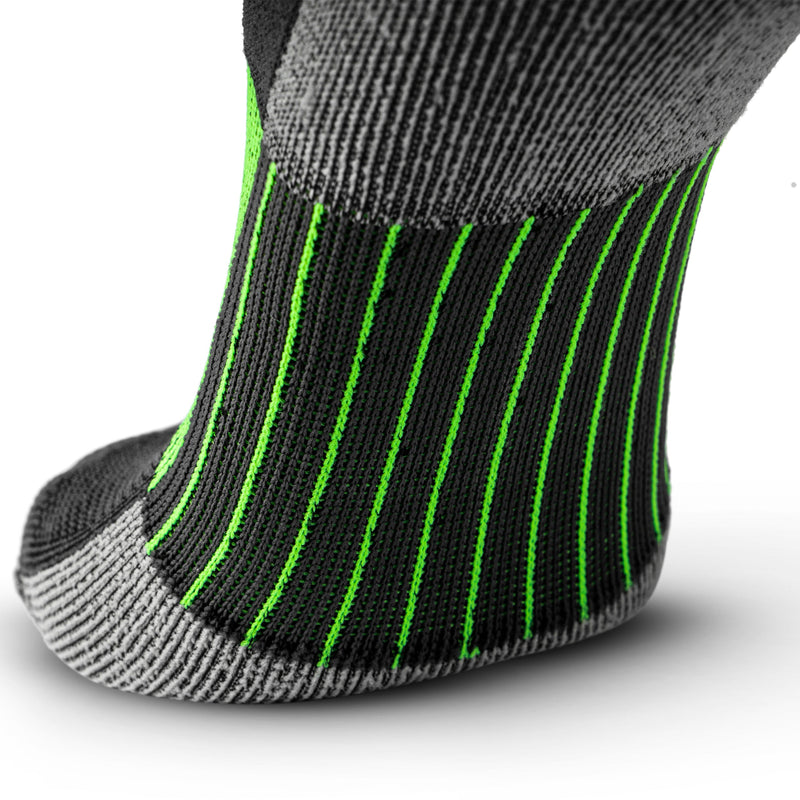 Load image into Gallery viewer, MudGear Quarter (¼) Crew Socks - Gray/Green (2 pair pack)
