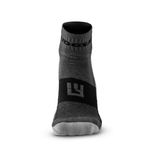 MudGear - Quarter Crew Trail Socks (Gray/Black, 2-Pair Pack)