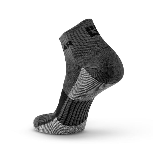 MudGear - Quarter Crew Trail Socks (Gray/Black, 2-Pair Pack)