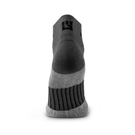 MudGear - Quarter Crew Trail Socks (Gray/Black, 2-Pair Pack)