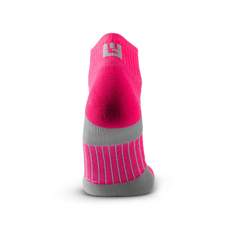Load image into Gallery viewer, MudGear - Quarter Crew Trail Socks (Pink/Gray, 2-Pair Pack)
