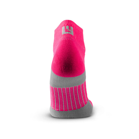 MudGear - Quarter Crew Trail Socks (Pink/Gray, 2-Pair Pack)