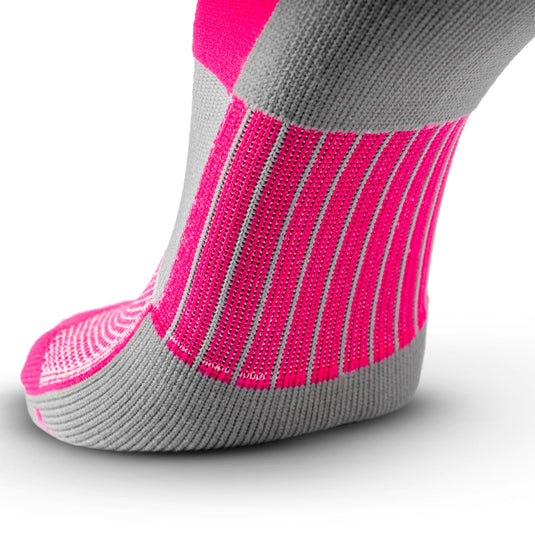 MudGear - Quarter Crew Trail Socks (Pink/Gray, 2-Pair Pack)