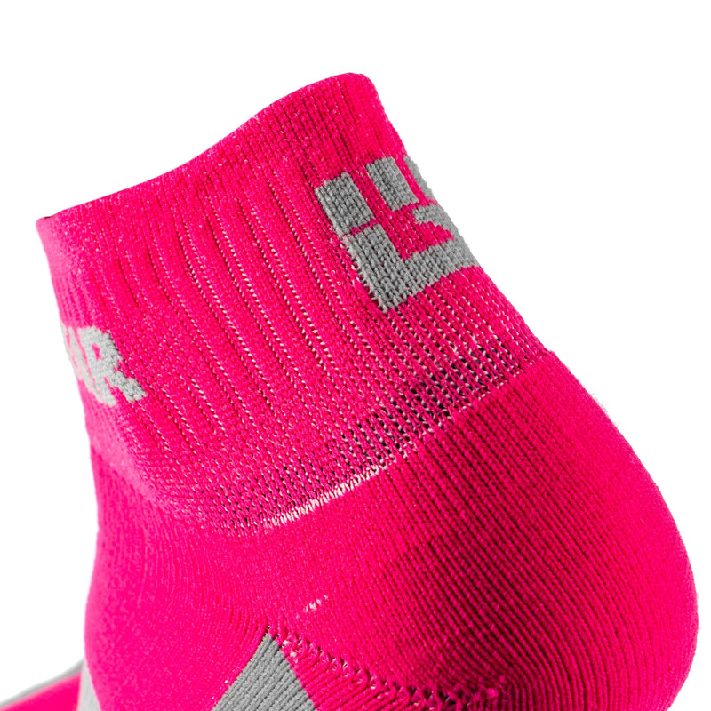 Load image into Gallery viewer, MudGear - Quarter Crew Trail Socks (Pink/Gray, 2-Pair Pack)
