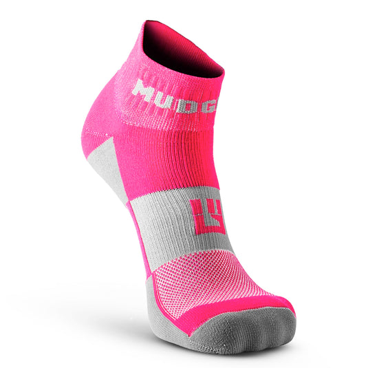 MudGear - Quarter Crew Trail Socks (Pink/Gray, 2-Pair Pack)