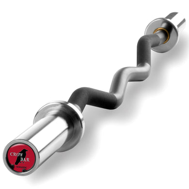 XMARK - Crowbar EZ Curl Barbell, Fits Olympic Plates