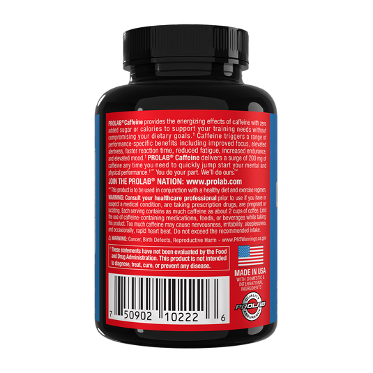 Prolab Nutrition - Caffeine Energy Support, Zero Calories, Reduced Fatigue, Extra Strength Energy 200mg