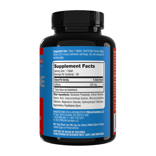 Prolab Nutrition - Caffeine Energy Support, Zero Calories, Reduced Fatigue, Extra Strength Energy 200mg