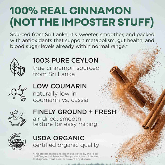 Wild Foods - Organic Ceylon Cinnamon Powder - Cooking & Baking Ingredients