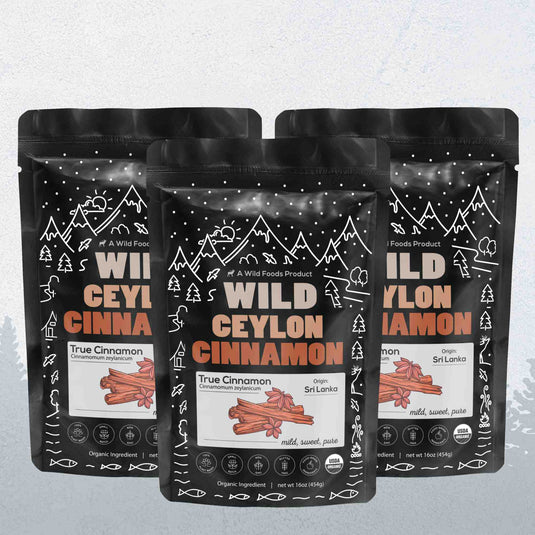 Wild Foods - Organic Ceylon Cinnamon Powder - 3x - 16oz