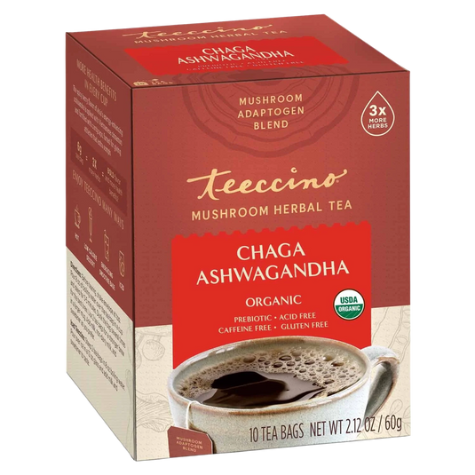 Teeccino - Chaga Ashwagandha Butterscotch Cream Mushroom Herbal Tea