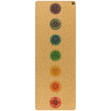 Yoloha Yoga - Chakras Original Cork Yoga Mat