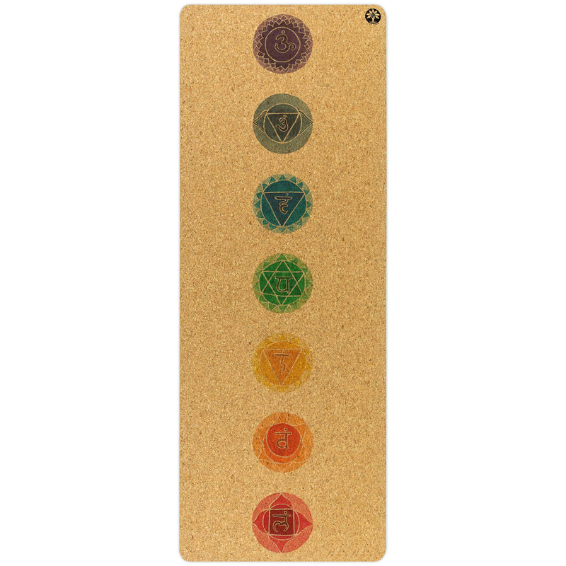 Load image into Gallery viewer, Chakras Original Cork Yoga Mat
