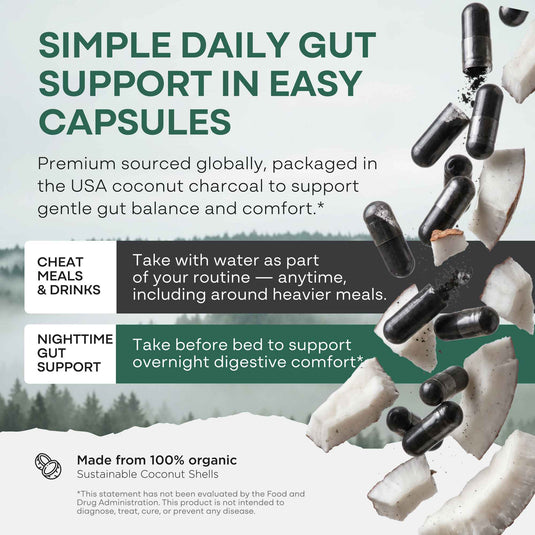 Wild Foods - Activated Charcoal Capsules - Vitamins & Supplements