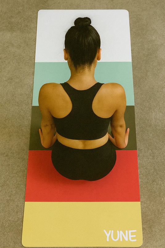 Yune Yoga - Yoga Mat | 6mm Thick | Multi Color Striped | Non-Slip | Eco Friendly | Yune Yoga | Trestles
