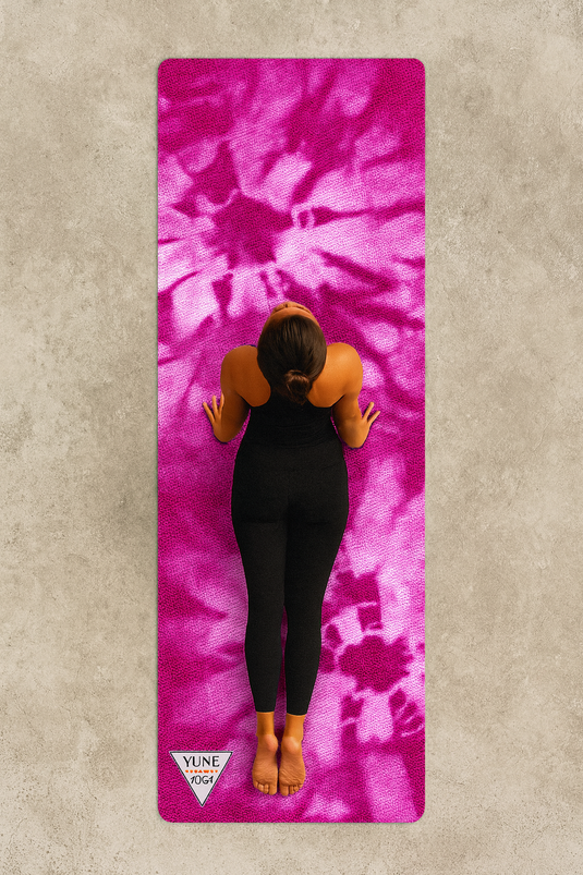 Yune Yoga - Yoga Mat | 6mm Thick | Pink Tie Dye | Non-Slip | Eco Friendly | Yune Yoga | Elan