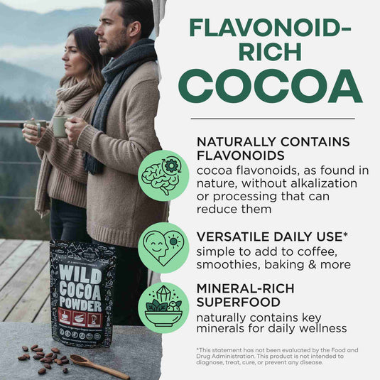Wild Foods - Cocoa Powder, Single-Origin Antioxidant - Cooking & Baking Ingredients