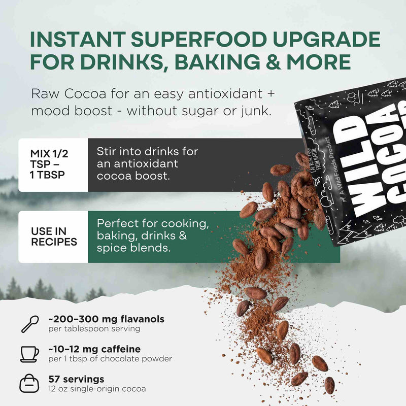 Load image into Gallery viewer, Wild Foods - Cocoa Powder, Single-Origin Antioxidant - Cooking &amp; Baking Ingredients
