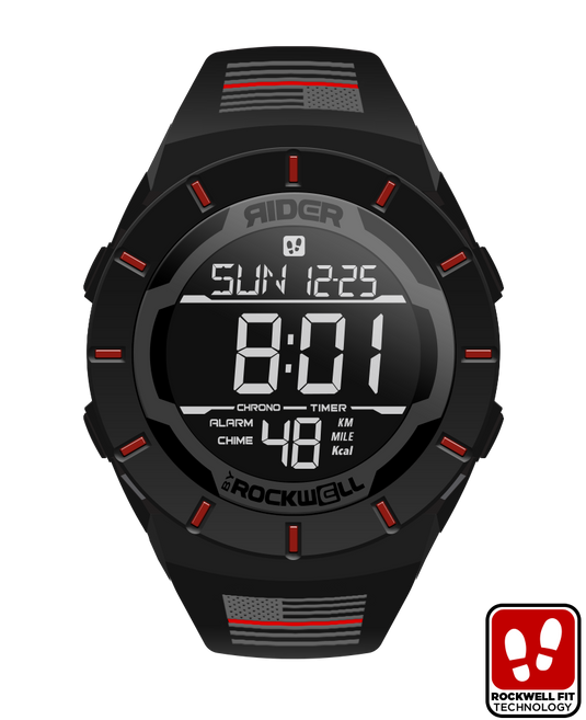 Rockwell Time - Coliseum Fit™ Firefighter - Freedom Edition (Black/Red) Watch