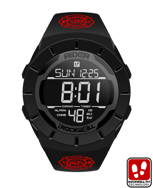 Rockwell Time - Coliseum Fit™ Firefighter - Maltese Cross Edition (Phantom Black) Watch