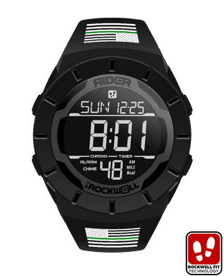 Rockwell Time - Coliseum Fit™ Thin Green Line - Freedom Edition (Phantom Black) Watch