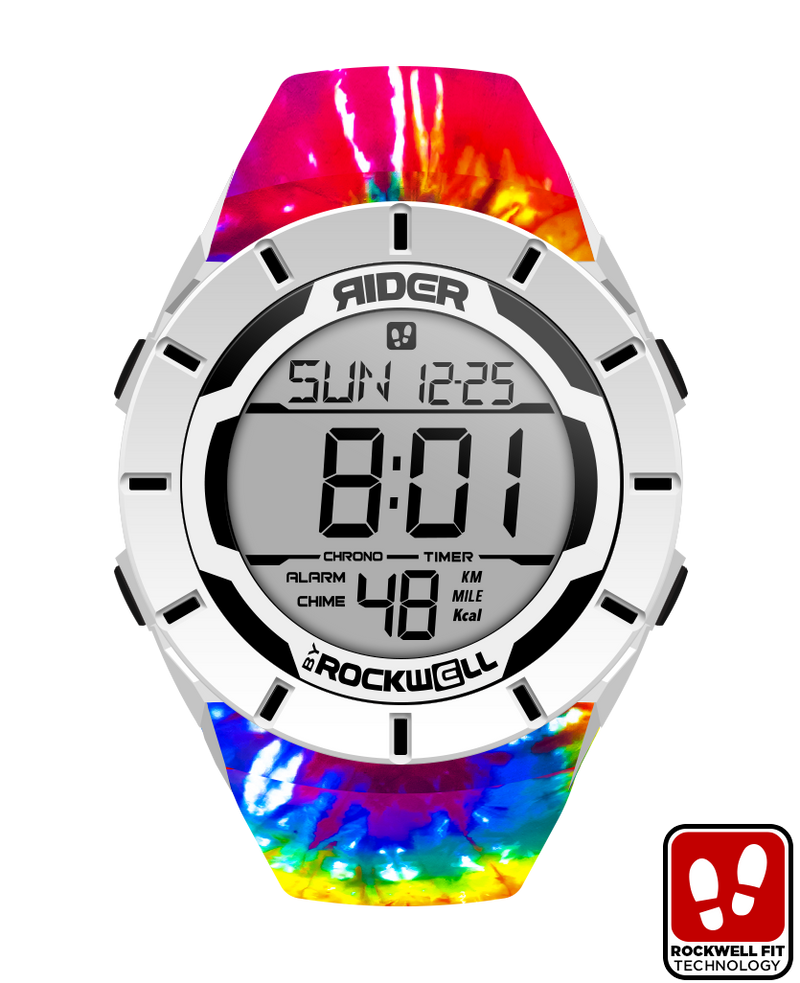 Load image into Gallery viewer, Rockwell Time - Coliseum Fit™ Samadelic Tie-Dye Edition (White/Black) Watch
