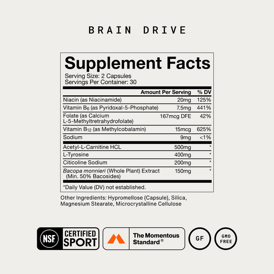 Momentous - Brain Drive + Elite Sleep Stack - Vitamins & Supplements