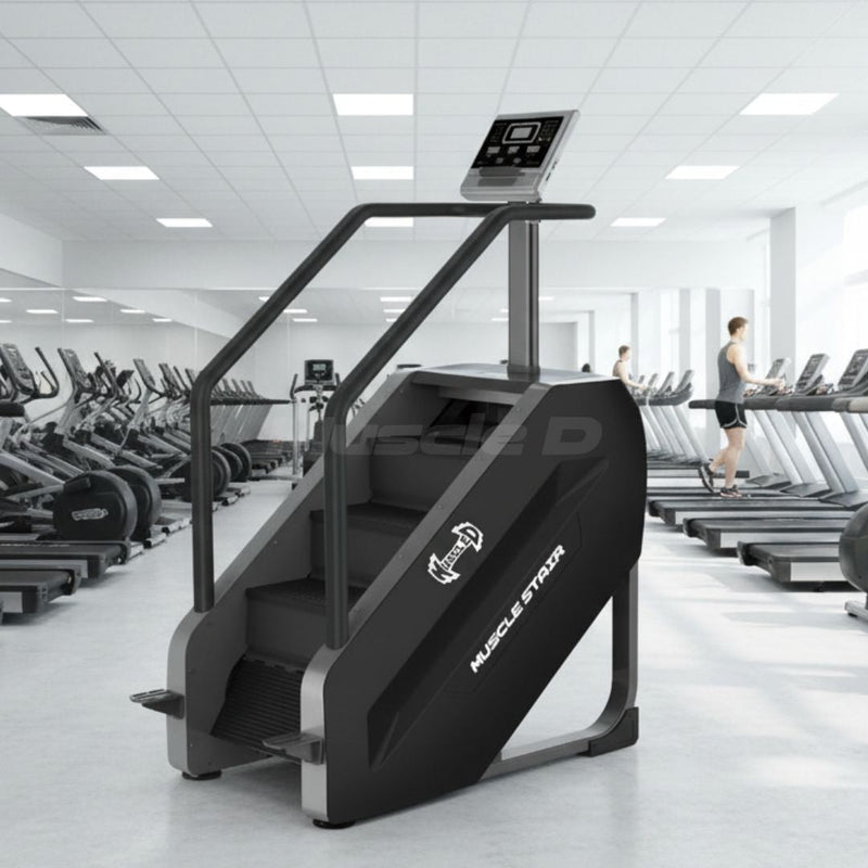 Load image into Gallery viewer, Muscle D Fitness - Commercial Stair Climber - Stepmill - LED Screen - Durable - Black - Heart Rate Monitor
