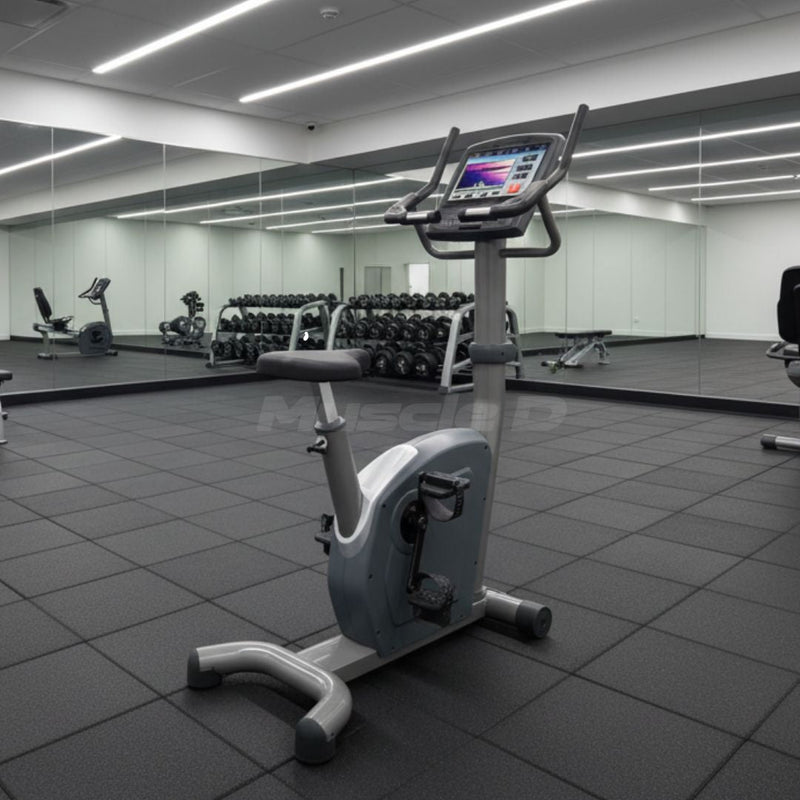 Load image into Gallery viewer, Muscle D Fitness - Commercial Upright Bike - Touch Screen - Adjustable Seat - Contact Heart Rate
