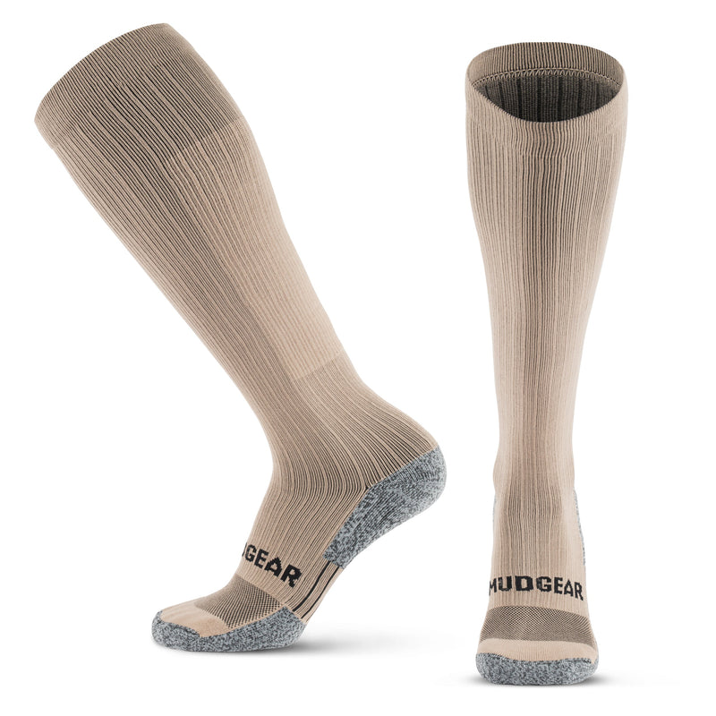 Load image into Gallery viewer, Tall Compression Socks Tactical Line (Coyote Tan)
