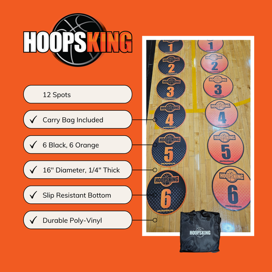 HoopsKing - Offensive Spacing Training Spot Markers | 16"