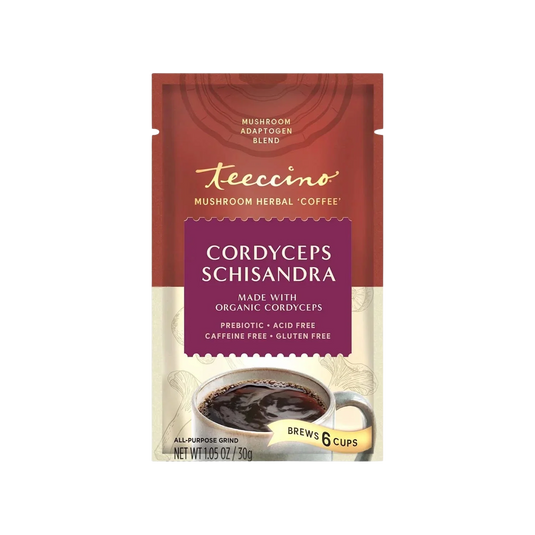 Teeccino - Cordyceps Schisandra Cinnamon Berry Mushroom Herbal Coffee
