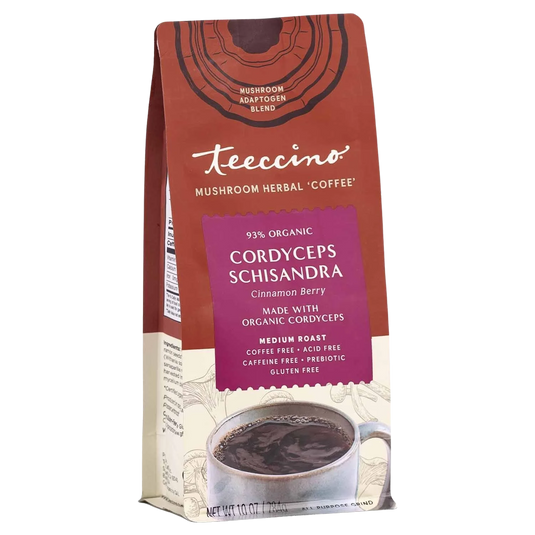 Teeccino - Cordyceps Schisandra Cinnamon Berry Mushroom Herbal Coffee