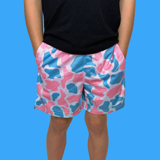 Elite Athletic Gear - Cotton Candy Duck Camo Shorts