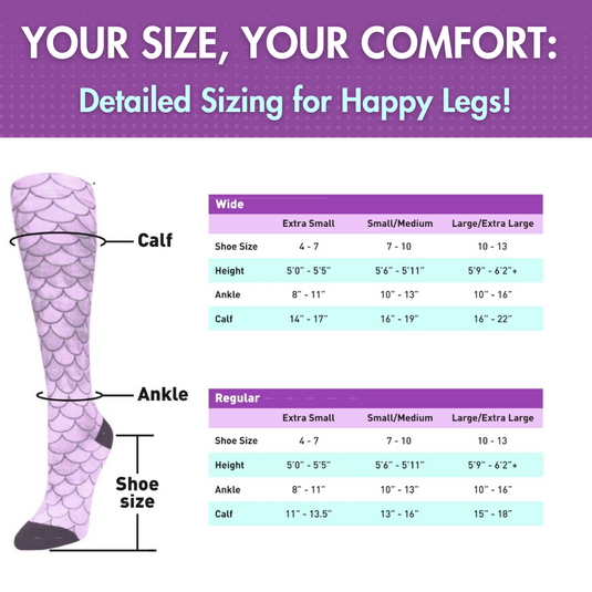 Crazy Compression - Aqua Cute Sloths - (Standard & Extra Wide)