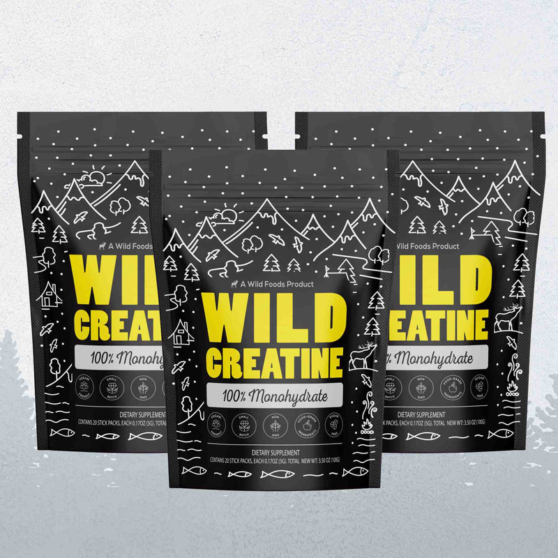 Load image into Gallery viewer, Wild Foods - Creatine Monohydrate - 3x - (60 Pouches)
