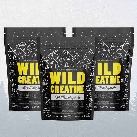 Wild Foods - Creatine Monohydrate - 3x - (60 Pouches)