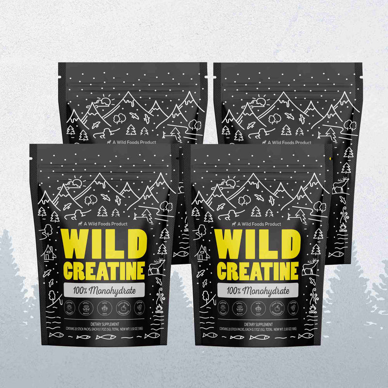 Load image into Gallery viewer, Wild Foods - Creatine Monohydrate - 4x - (80 Pouches)
