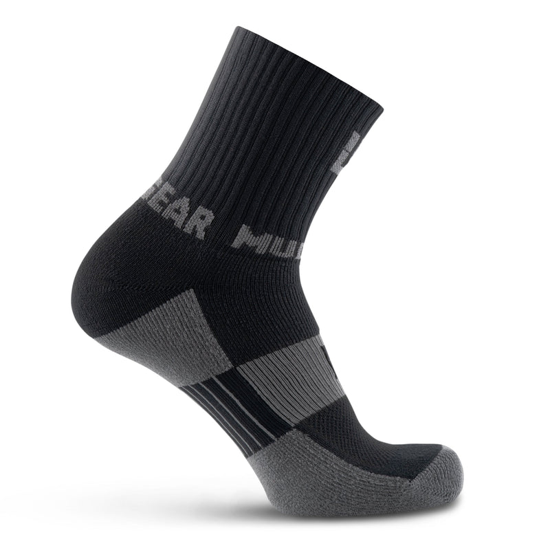 Load image into Gallery viewer, Mudgear - 5&quot; Crew Height Trail Running Sock (Black/Gray)
