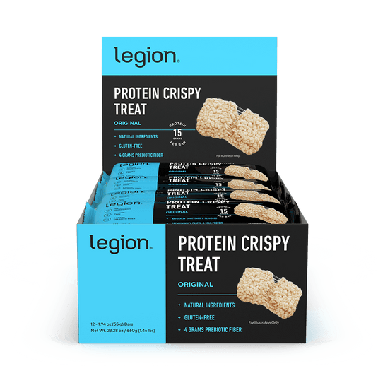 Legion Athletics Protein Crispy Treats - 14g whey protein per treat, naturally sweetened