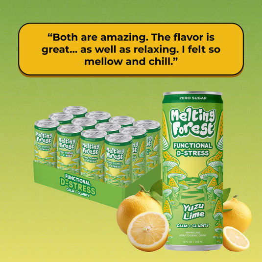 Melting Forest - Mushroom D-Stress Drink 12 Pack - Yuzu Lime