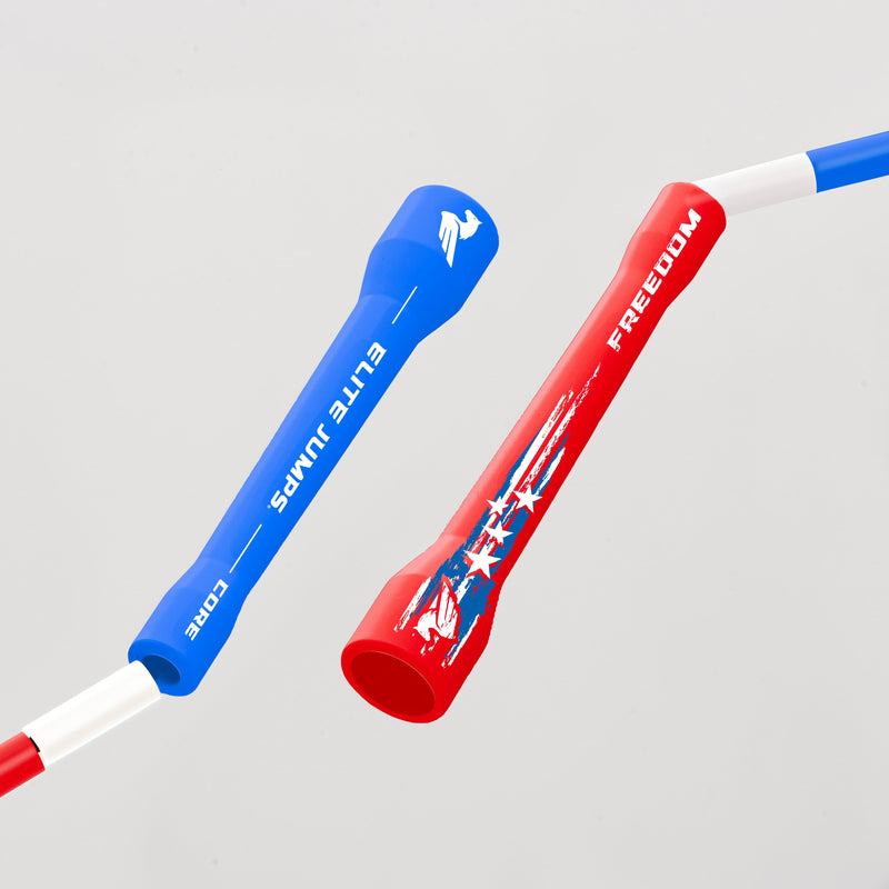 Load image into Gallery viewer, FREEDOM - USA Flag Beaded Jump Rope
