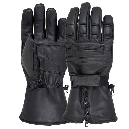 MRX - Mens Leather Gloves Winter Cold Weather Motorcycle Driving